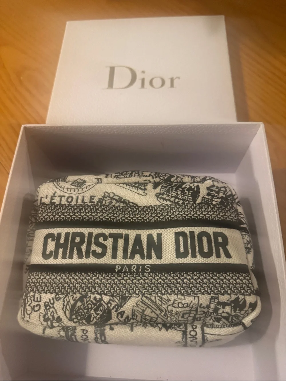 Christian Dior Caro Plan de Paris Clutch with Dior Box